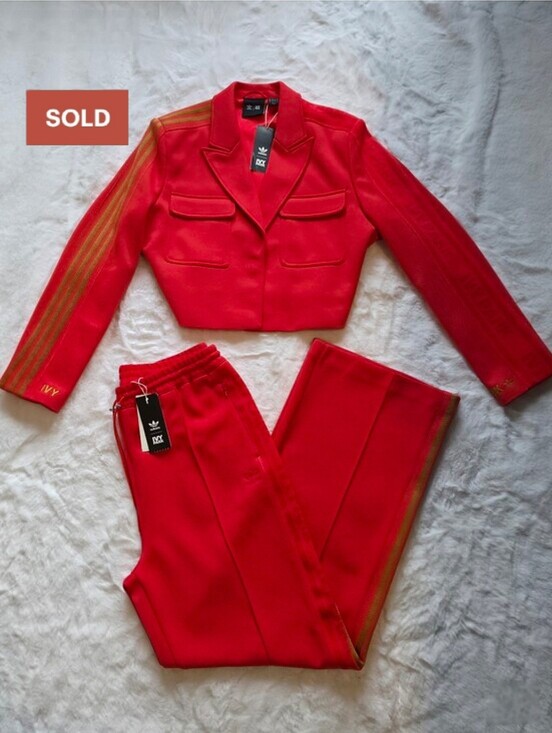 IVY PARK Pants - NWT Adidas x Ivy Park Crop Suit Jacket & 3-Stripes Suit Pants | Real Coral/Mesa